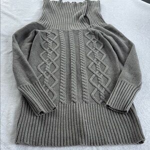 Gray Cable Knit Women's Sweater